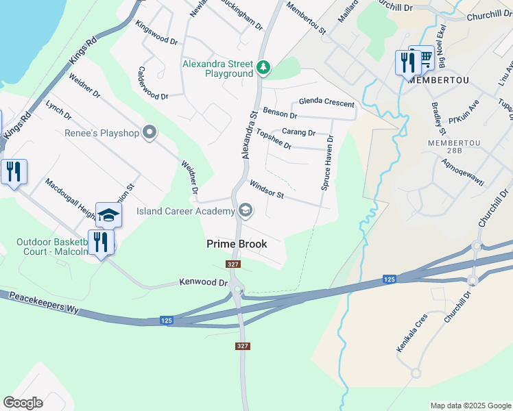 map of restaurants, bars, coffee shops, grocery stores, and more near 43 Jefferson Lane in Sydney