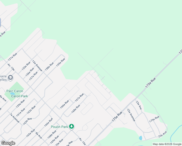 map of restaurants, bars, coffee shops, grocery stores, and more near 15581 Avenue 21e in Saint-Georges
