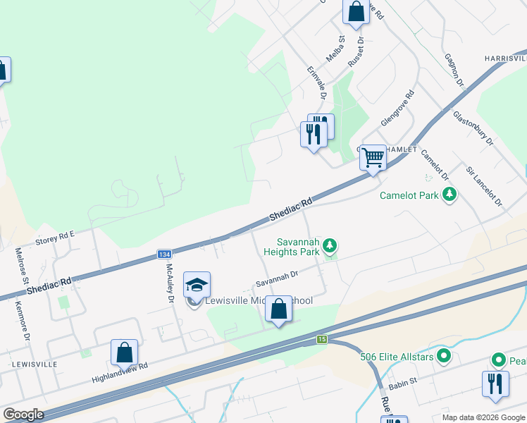 map of restaurants, bars, coffee shops, grocery stores, and more near 717 Shediac Road in Moncton