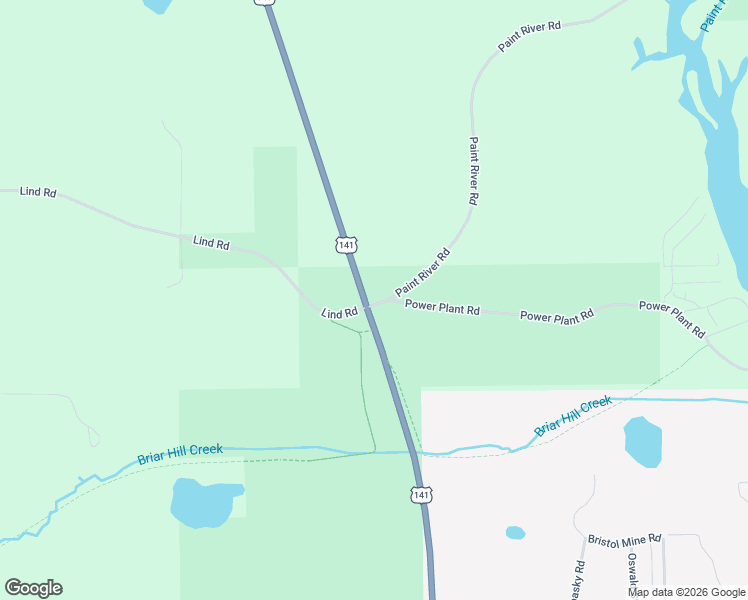 map of restaurants, bars, coffee shops, grocery stores, and more near U.S. 141 in Crystal Falls