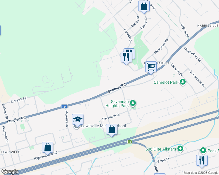map of restaurants, bars, coffee shops, grocery stores, and more near 717 Shediac Road in Moncton
