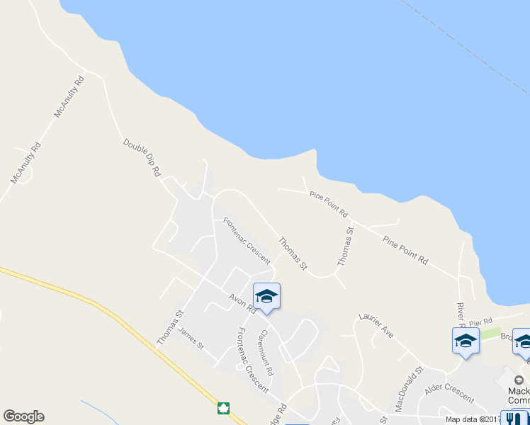 map of restaurants, bars, coffee shops, grocery stores, and more near 219 Thomas Street in Deep River