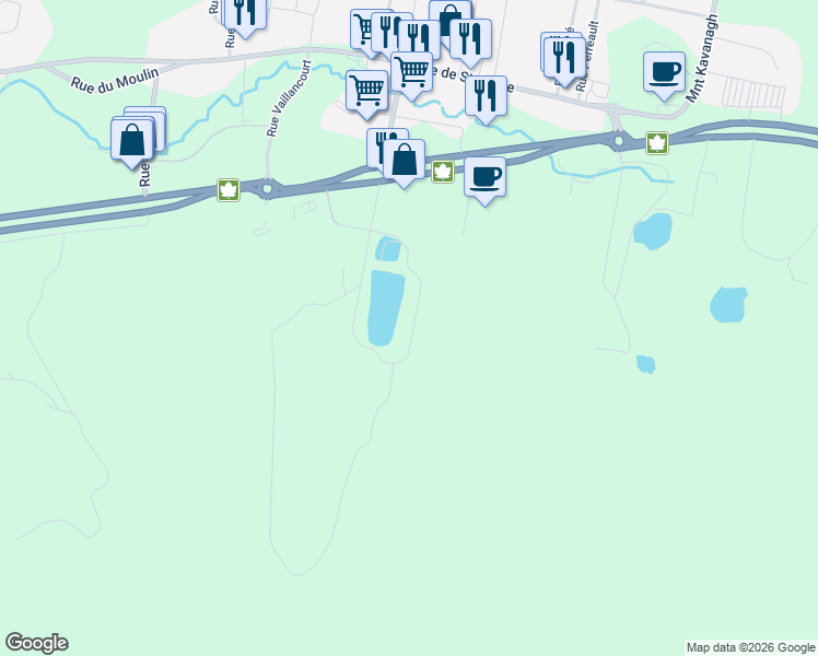 map of restaurants, bars, coffee shops, grocery stores, and more near 606 Allée de la Sérénité in Mont-Tremblant
