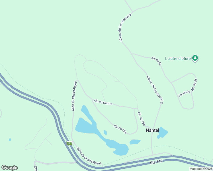 map of restaurants, bars, coffee shops, grocery stores, and more near Allée du 2e in Laurentides