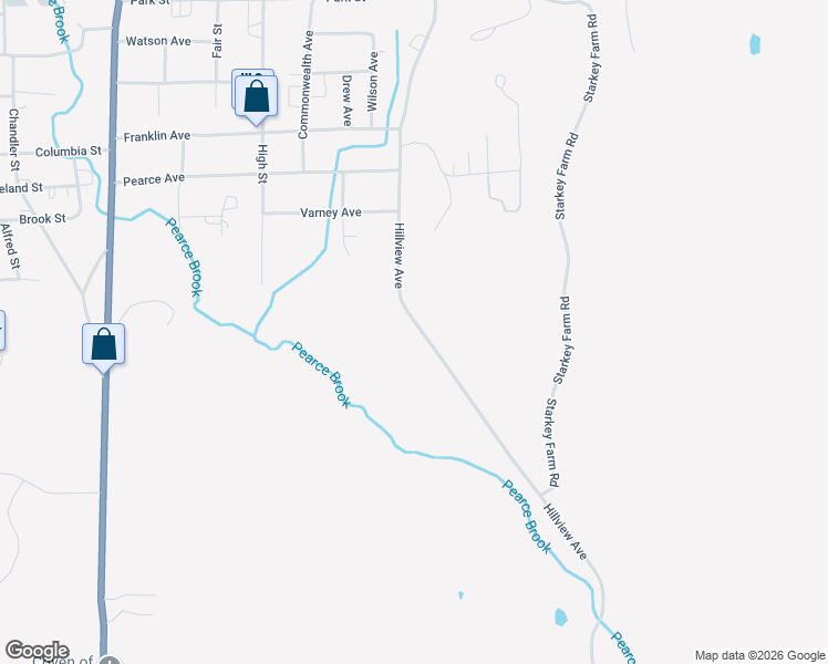 map of restaurants, bars, coffee shops, grocery stores, and more near 185 Hillview Avenue in Houlton