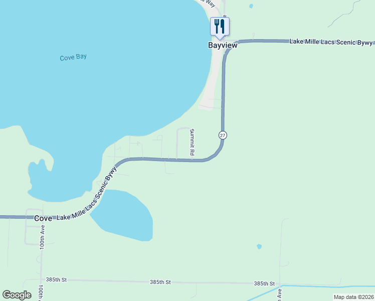map of restaurants, bars, coffee shops, grocery stores, and more near 39119 Summit Road in Onamia