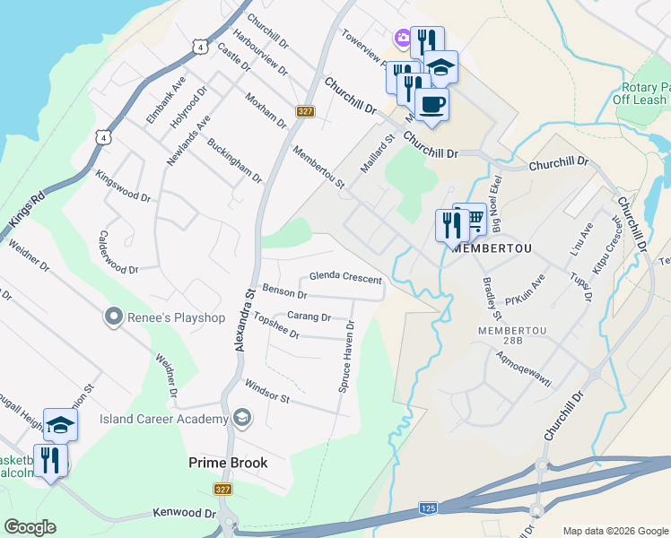 map of restaurants, bars, coffee shops, grocery stores, and more near 43 Glenda Crescent in Sydney