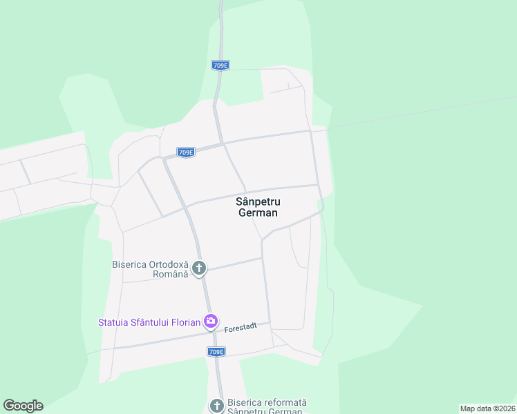 map of restaurants, bars, coffee shops, grocery stores, and more near in Sânpetru German