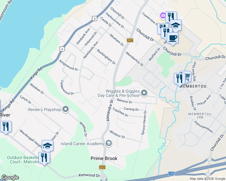 map of restaurants, bars, coffee shops, grocery stores, and more near 562 Alexandra Street in Sydney