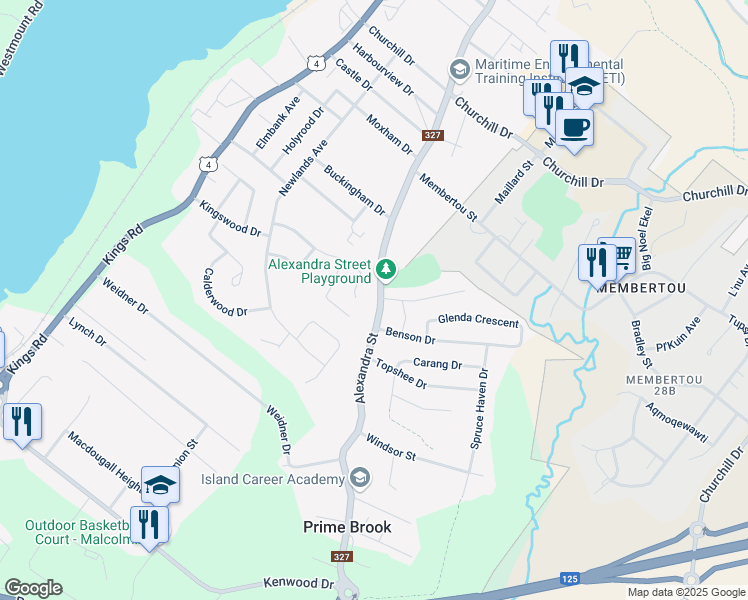 map of restaurants, bars, coffee shops, grocery stores, and more near 554 Alexandra Street in Sydney