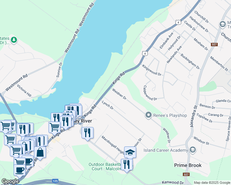 map of restaurants, bars, coffee shops, grocery stores, and more near 26 Weidner Drive in Sydney