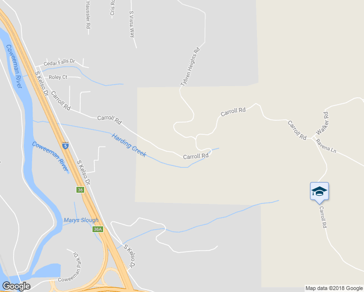 map of restaurants, bars, coffee shops, grocery stores, and more near 115 Tybren Heights Road in Kelso