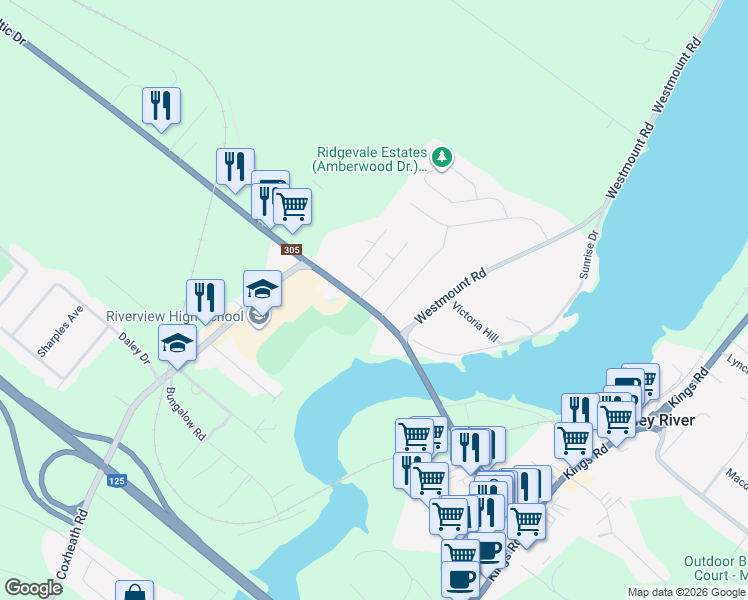 map of restaurants, bars, coffee shops, grocery stores, and more near 254 Keltic Drive in Sydney