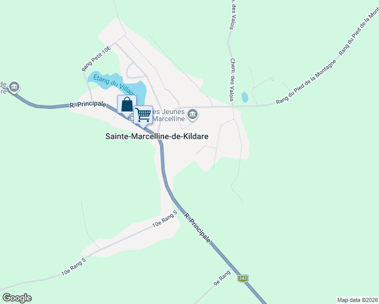 map of restaurants, bars, coffee shops, grocery stores, and more near 6 Rue des Chardonnerets in Sainte-Marcelline-de-Kildare