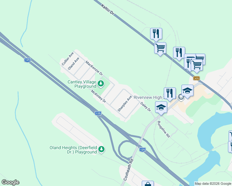 map of restaurants, bars, coffee shops, grocery stores, and more near 18 Keefe Avenue in Sydney