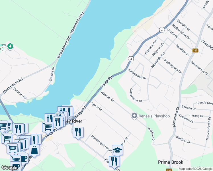 map of restaurants, bars, coffee shops, grocery stores, and more near 827 Kings Road in Sydney
