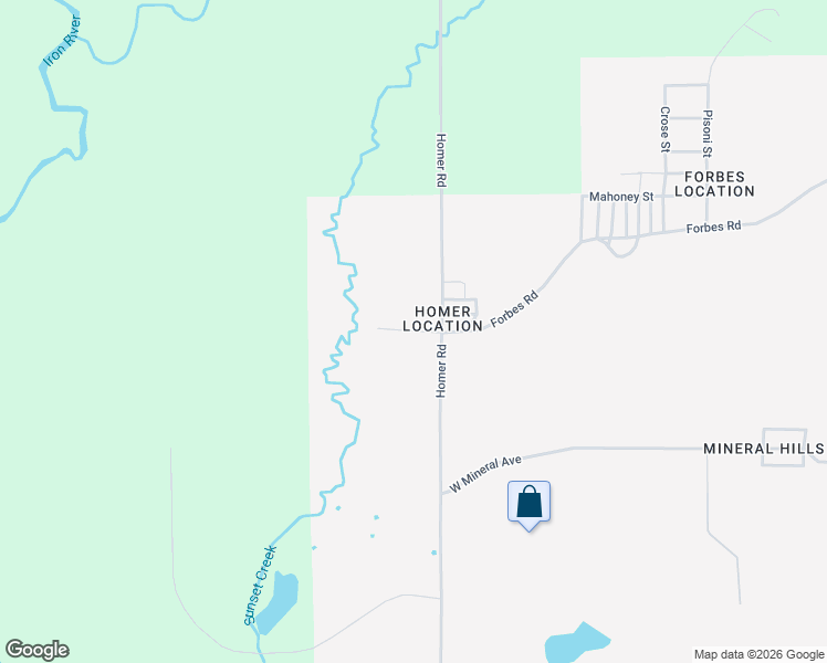 map of restaurants, bars, coffee shops, grocery stores, and more near Sleeman Street in Iron River
