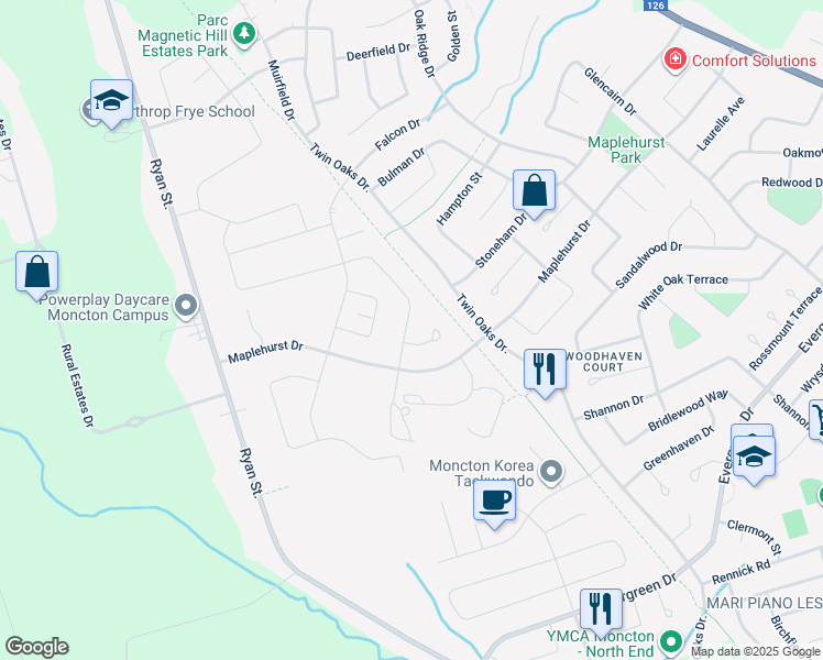 Moncton North End Map 125 Teaberry Avenue, Moncton Nb - Walk Score