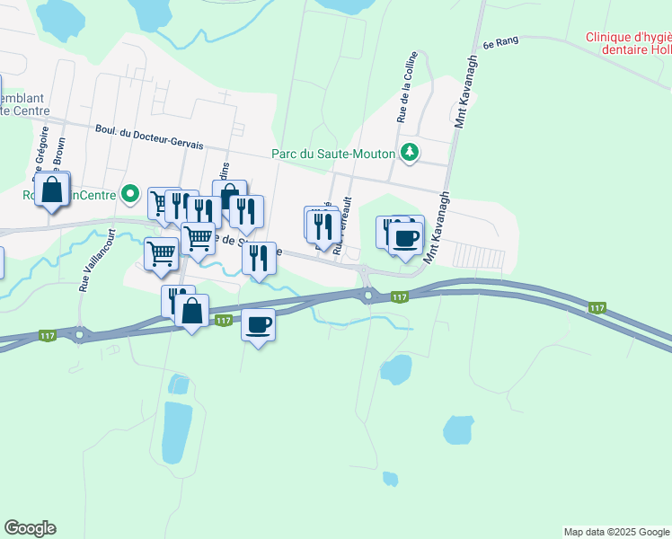 map of restaurants, bars, coffee shops, grocery stores, and more near 237 Rue de Saint Jovite in Mont-Tremblant