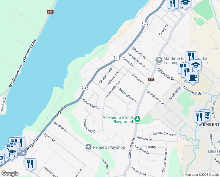 map of restaurants, bars, coffee shops, grocery stores, and more near 335 Newlands Avenue in Sydney