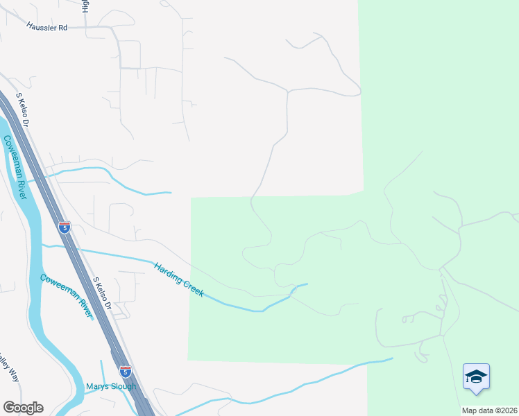 map of restaurants, bars, coffee shops, grocery stores, and more near 250 Tybren Heights Road in Kelso