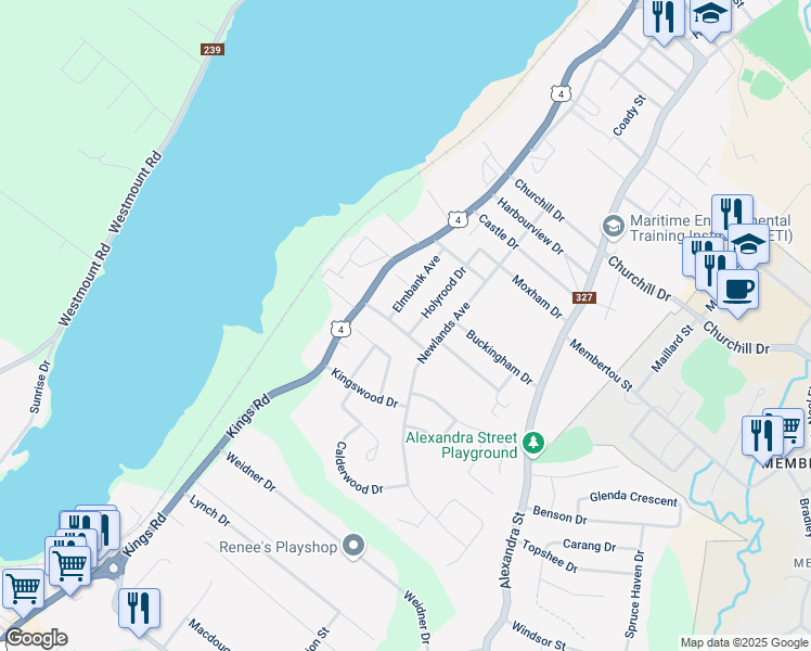 map of restaurants, bars, coffee shops, grocery stores, and more near 70 Holyrood Drive in Sydney