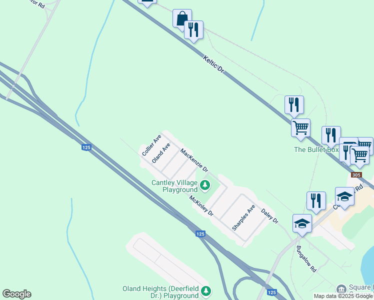 map of restaurants, bars, coffee shops, grocery stores, and more near 102 Mackenzie Drive in Sydney