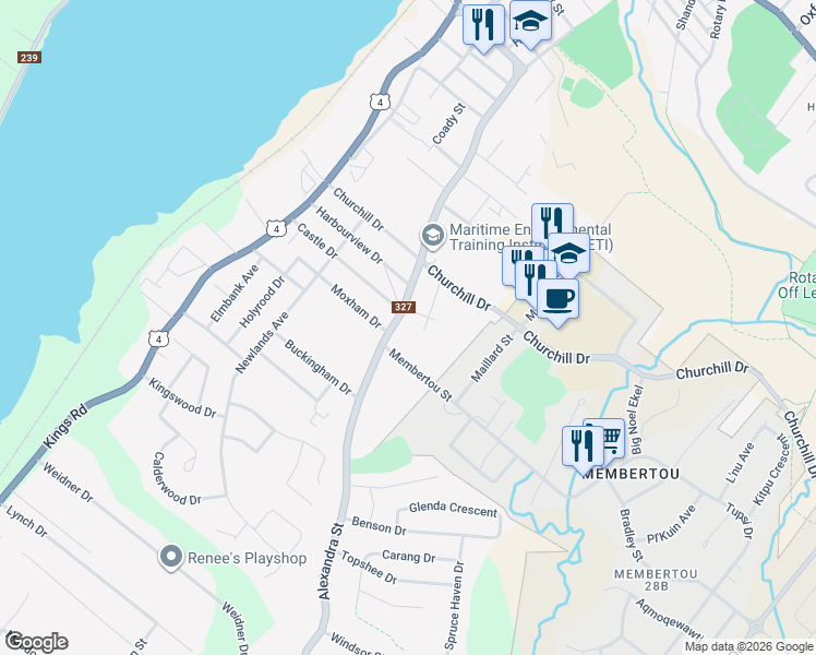 map of restaurants, bars, coffee shops, grocery stores, and more near 379 Alexandra Street in Sydney