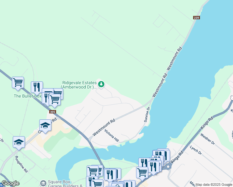 map of restaurants, bars, coffee shops, grocery stores, and more near 11 Amberwood Crescent in Sydney