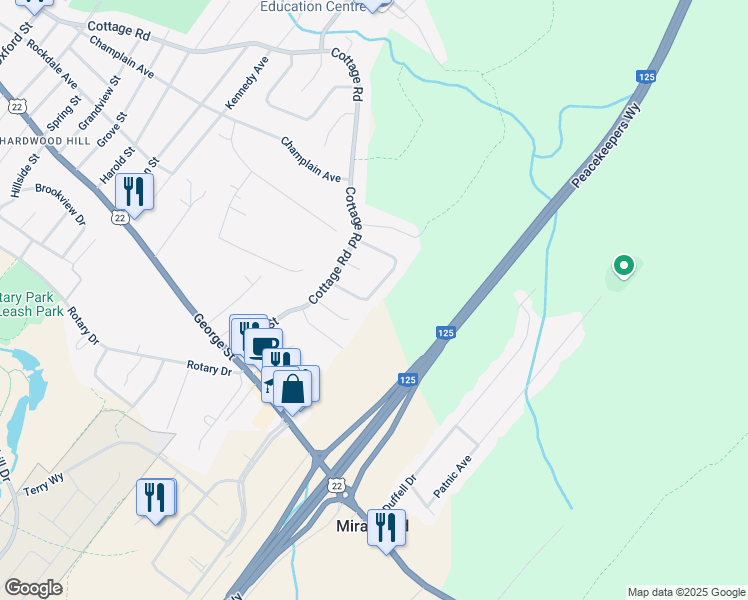 map of restaurants, bars, coffee shops, grocery stores, and more near 52 Melissa Crescent in Sydney