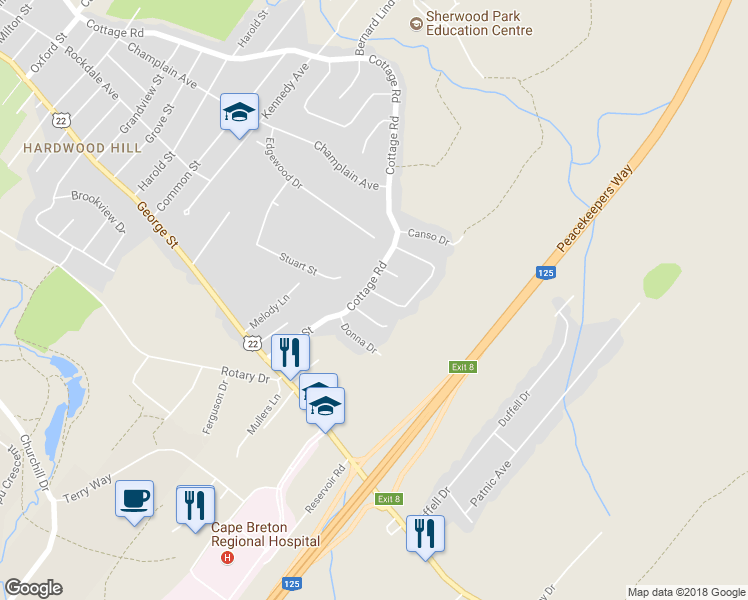 map of restaurants, bars, coffee shops, grocery stores, and more near 4 Melissa Crescent in Sydney