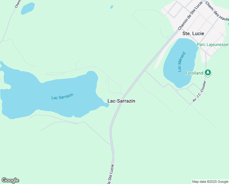 map of restaurants, bars, coffee shops, grocery stores, and more near 2085 Croissant Galarneau in Sainte-Lucie-des-Laurentides