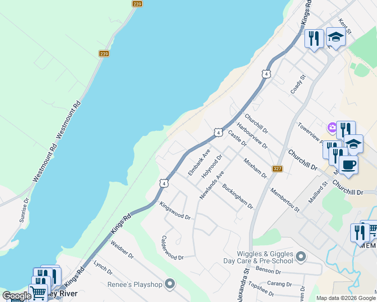 map of restaurants, bars, coffee shops, grocery stores, and more near 560 Kings Road in Sydney