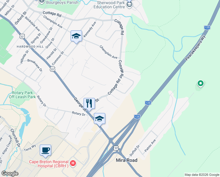 map of restaurants, bars, coffee shops, grocery stores, and more near 736 Cottage Road in Sydney
