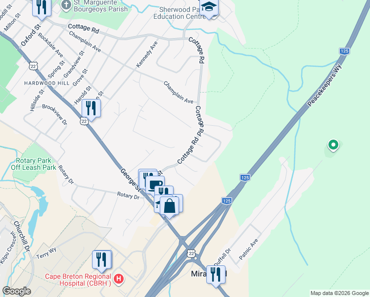 map of restaurants, bars, coffee shops, grocery stores, and more near 724 Cottage Road in Sydney