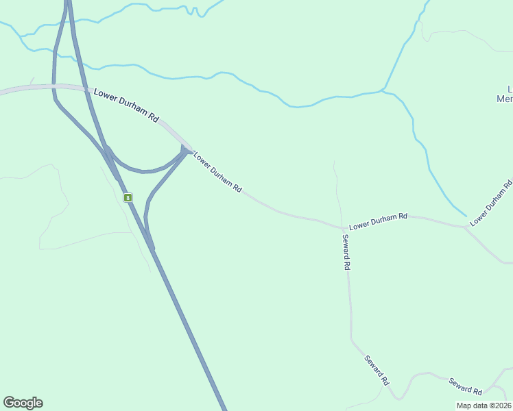 map of restaurants, bars, coffee shops, grocery stores, and more near 102 Lower Durham Road in Durham Bridge