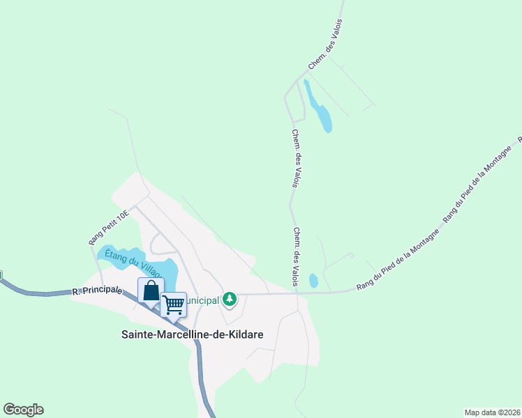 map of restaurants, bars, coffee shops, grocery stores, and more near 168 Chemin des Valois in Sainte-Marcelline-de-Kildare