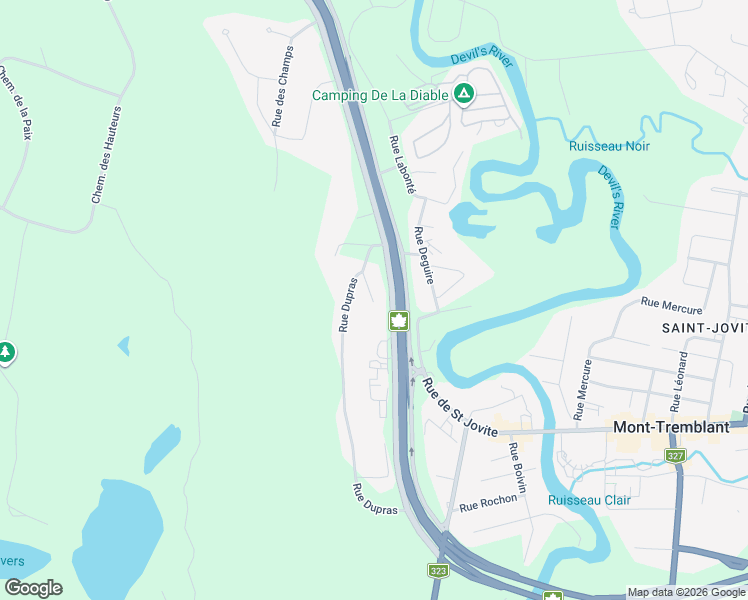 map of restaurants, bars, coffee shops, grocery stores, and more near 1410 Rue Félix Leclerc in Mont-Tremblant