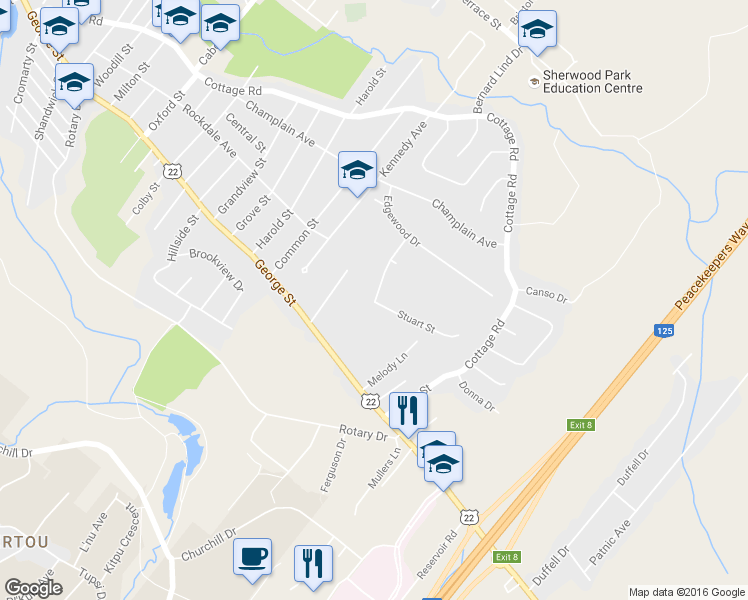 map of restaurants, bars, coffee shops, grocery stores, and more near 37 Tower Heights in Sydney