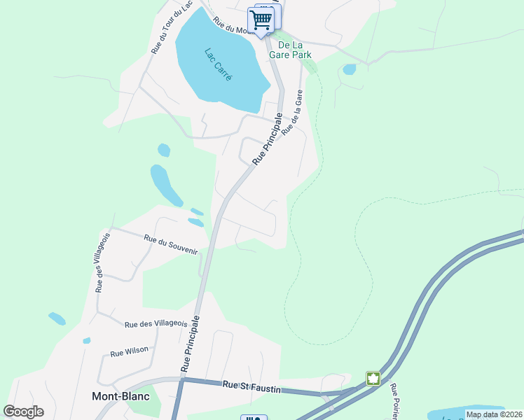 map of restaurants, bars, coffee shops, grocery stores, and more near 89 Rue des Horizons in Laurentides