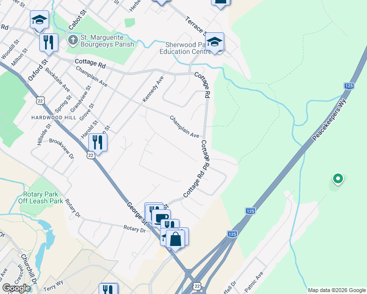 map of restaurants, bars, coffee shops, grocery stores, and more near 101 Edgewood Drive in Sydney