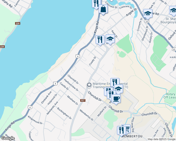 map of restaurants, bars, coffee shops, grocery stores, and more near 26 Thomas Street in Sydney