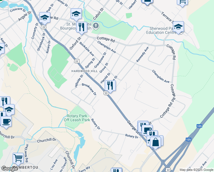 map of restaurants, bars, coffee shops, grocery stores, and more near 15 Common Street in Sydney