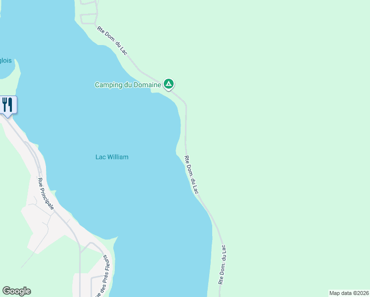 map of restaurants, bars, coffee shops, grocery stores, and more near 5100 Route Domaine du Lac in Saint-Ferdinand