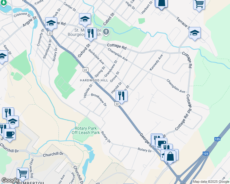map of restaurants, bars, coffee shops, grocery stores, and more near 30 Harold Street in Sydney