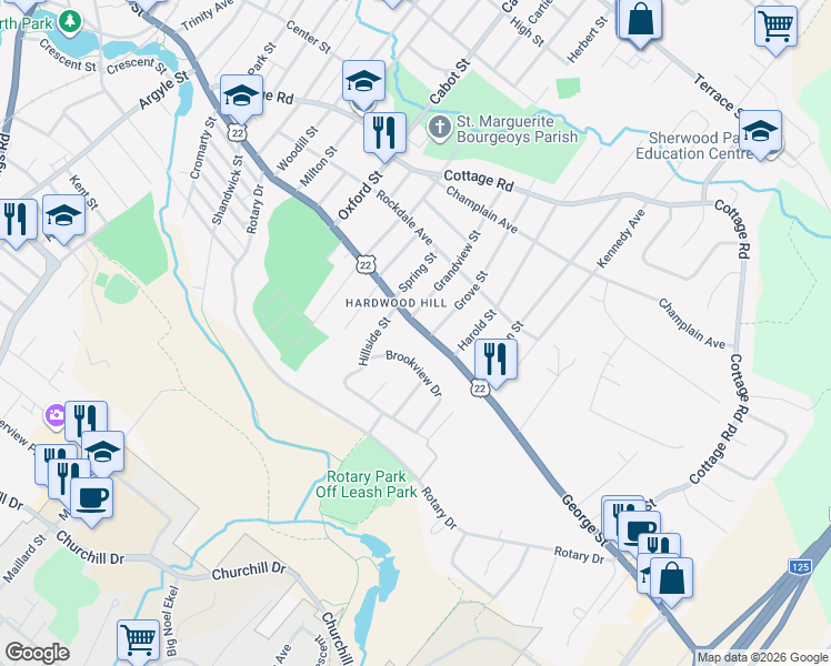 map of restaurants, bars, coffee shops, grocery stores, and more near 4 Spring Street in Sydney