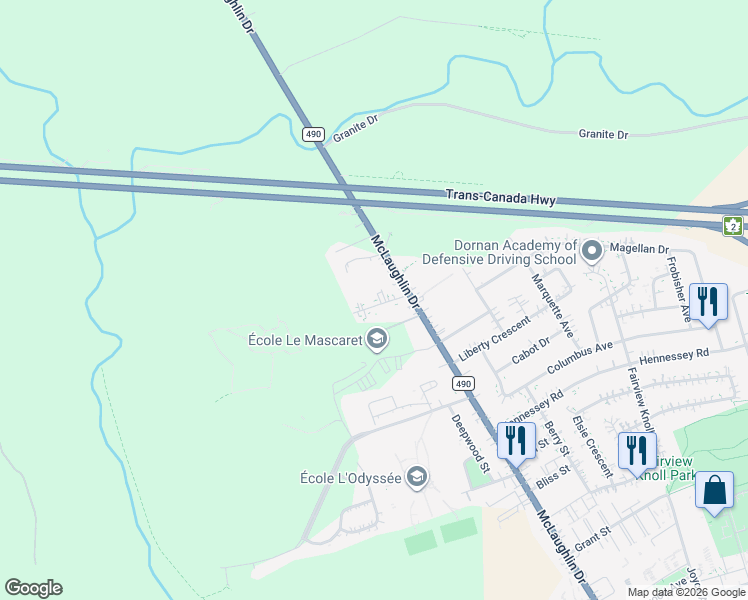 map of restaurants, bars, coffee shops, grocery stores, and more near 19 Kelly Road in Moncton