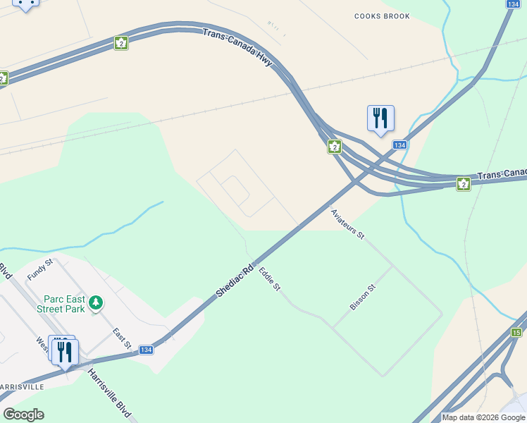 map of restaurants, bars, coffee shops, grocery stores, and more near in Moncton