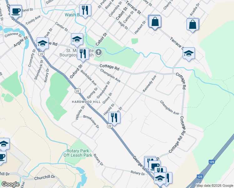map of restaurants, bars, coffee shops, grocery stores, and more near 95 Harold Street in Sydney