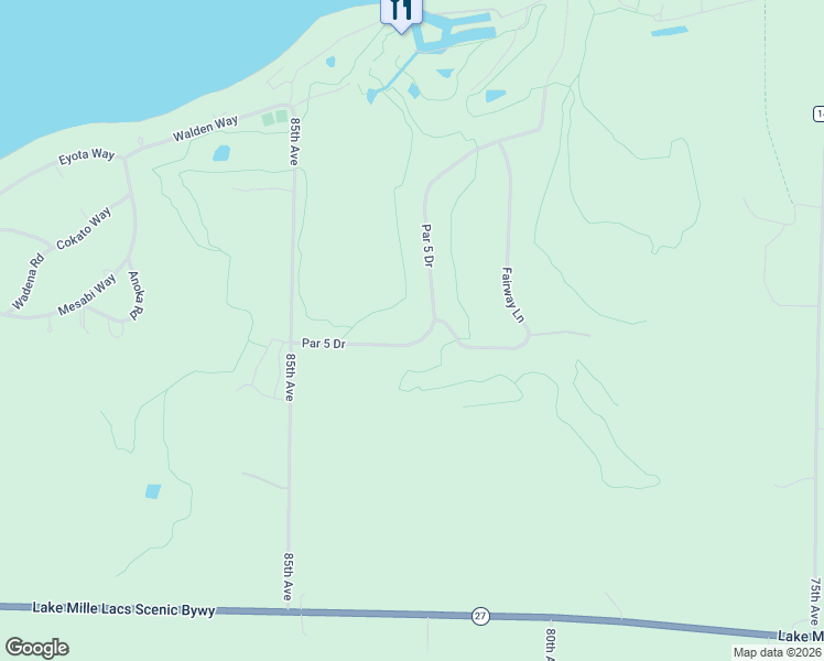 map of restaurants, bars, coffee shops, grocery stores, and more near 8332 Par 5 Drive in Onamia